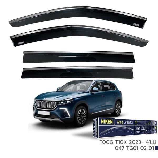 Togg T10X Kromlu Cam Rüzgarlığı 4'lü Set (T10X 2023-) Niken 047TG010201
