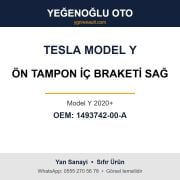 Tesla Model Y Ön Tampon İç Braketi Sağ (Model Y 2020+) Yan Sanayi 1493742-00-A