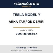 Tesla Model Y Arka Tampon Demiri (Model Y 2020+) Yan Sanayi 1487616-00-A