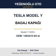 Tesla Model Y Bagaj Kapağı (Model Y 2020+) Yan Sanayi 1493410-SO-A