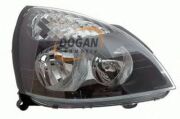 Renault Clio 2 Sağ Ön Far Siyah (Clio II 2001-2008) Muadil 7701054063