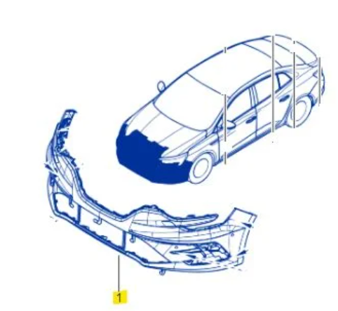 Megane 4-IV Ön Tampon Faz2 (2020-2024) 601984810R-601980575R -Yerli Kaporta