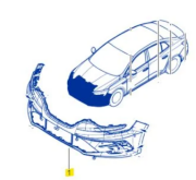 Megane 4-IV Ön Tampon Faz2 (2020-2024) 601984810R-601980575R -Yerli Kaporta