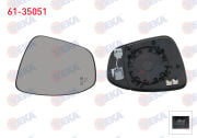 Renault Clio 5 Sol Ayna Camı Isıtmalı Kör Noktalı (Clio V / Megane IV / Talisman) Veka 61-35051